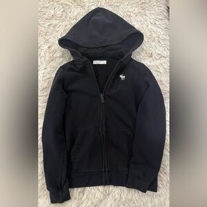 Abercrombie Kids Black Zip-Up Hoodie 13/14